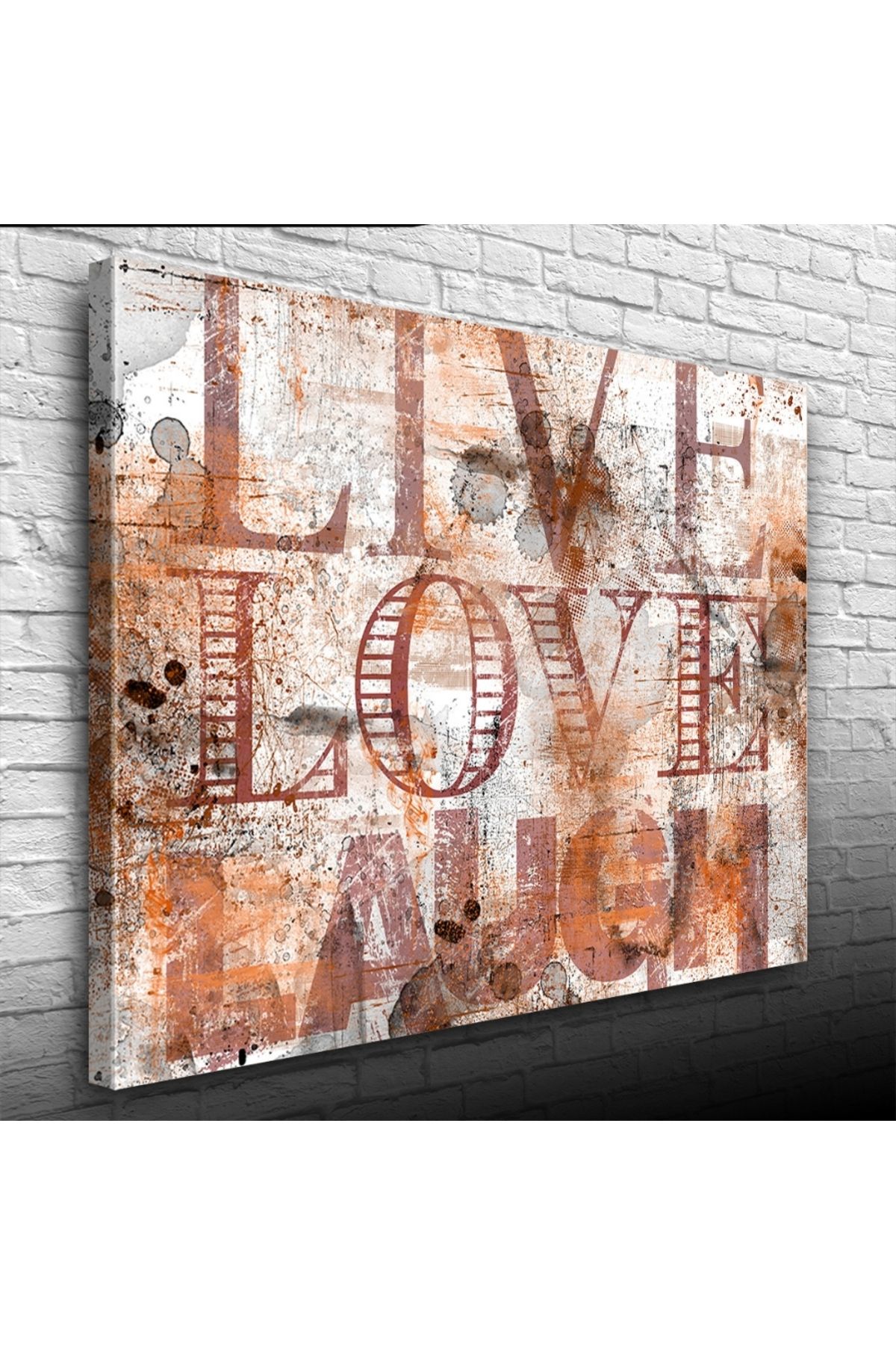 pazarella Live Love Poster Yağlıboya Kanvas Tablo 50 x 70