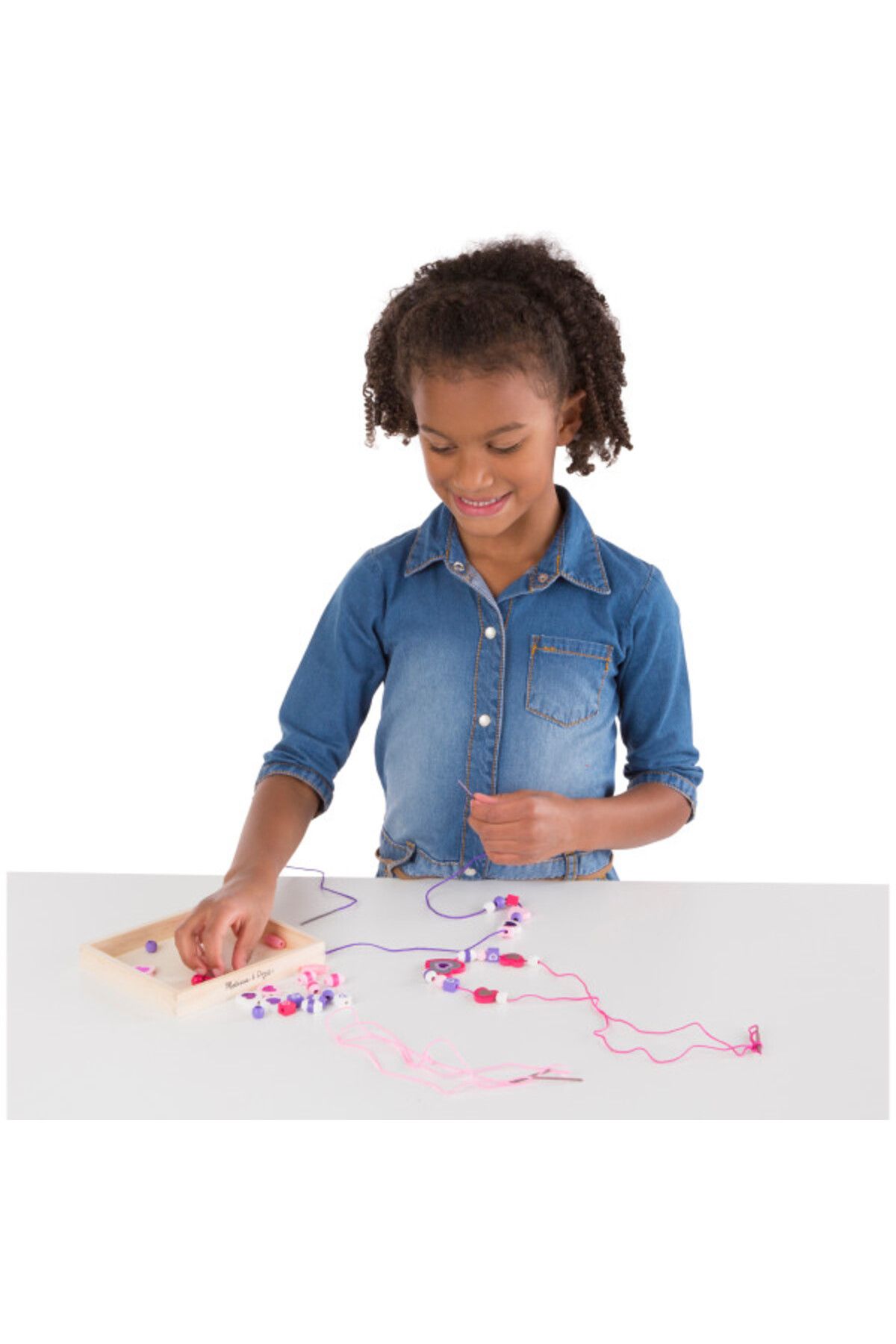 اسباب بازی های آموزشی Melissa Doug توالی مهره ملیسا و داگ چوبی قلب درخشان Melissa & Doug