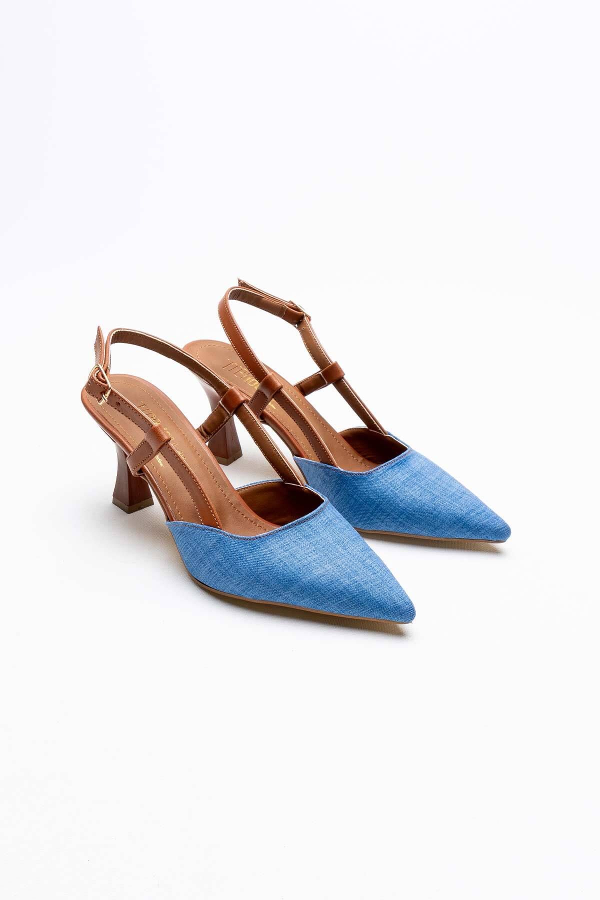 Serenity-Blue Women's Heeled Shoes - Tr150Y24E 3