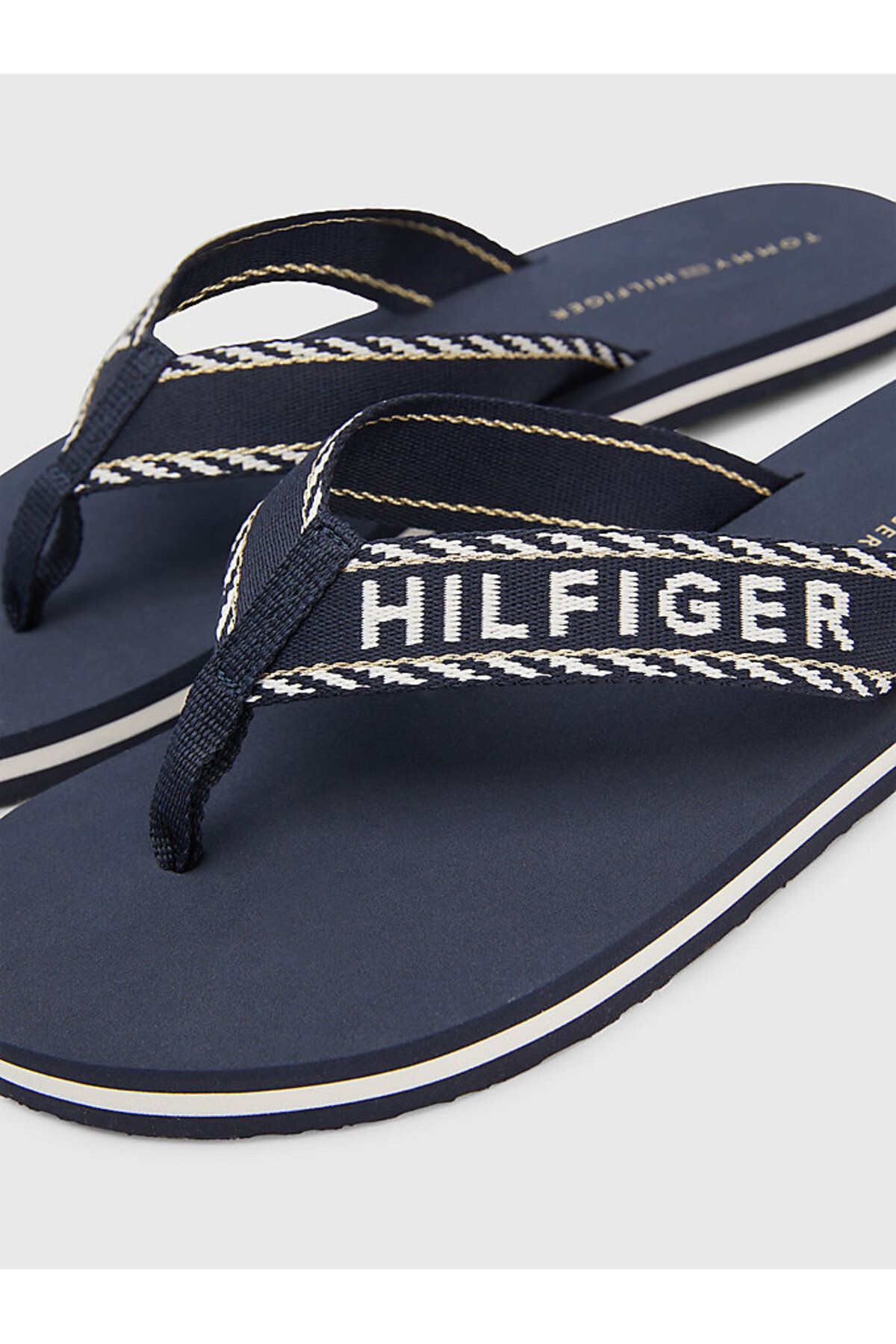 دمپایی آبی زنانه لغزنده اورجینال Tommy Hilfiger