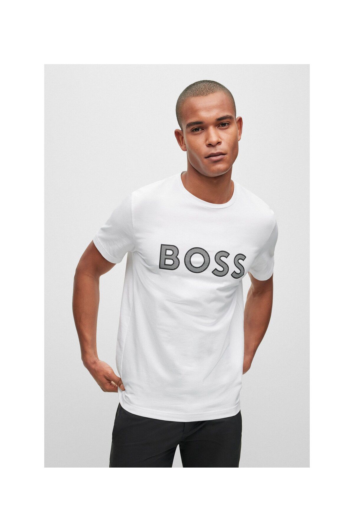 تی شرت چند رنگ مردانه پنبه انعطاف پذیر ، آرم T Shirt در بسته دوبل BOSS