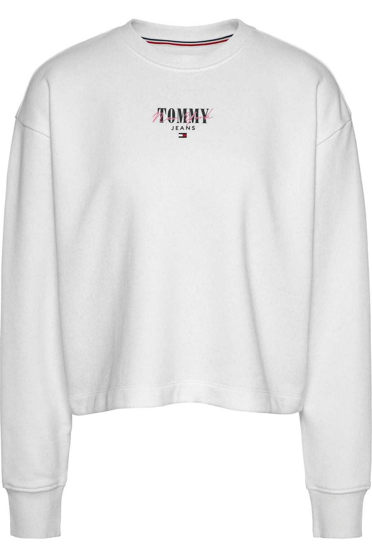 Tommy Hilfiger  Tommy Jeans Kadın Relaxed Fit Essentıal Logo Sweatshırt