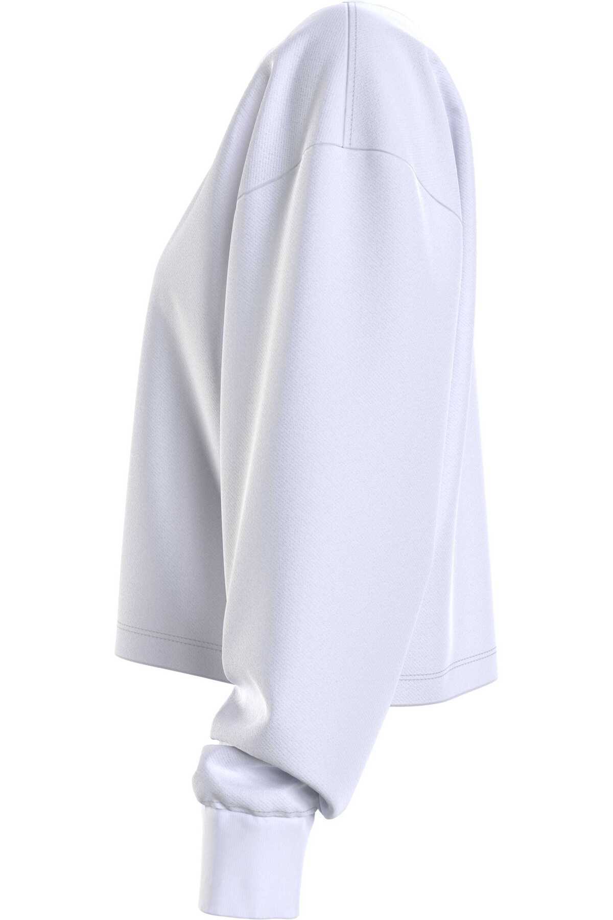 Tommy Hilfiger  Tommy Jeans Kadın Relaxed Fit Essentıal Logo Sweatshırt - Görsel 3