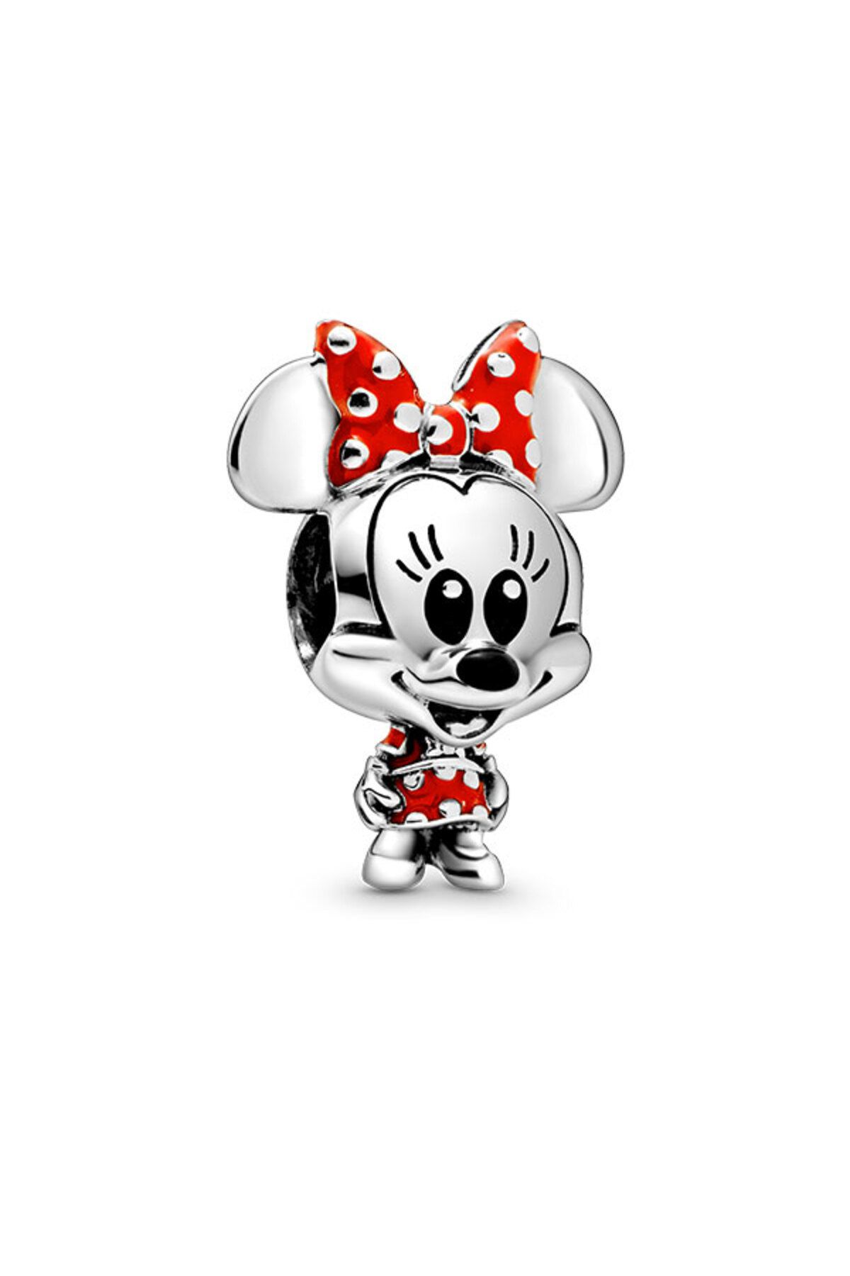 Pandora Disney, Puantiye Fiyonklu Ve Elbiseli Minnie Charm