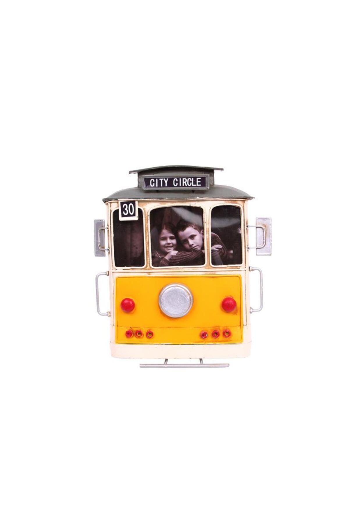 ascent store Dekoratif Metal Çerçeve Tramvay Temalı Vintage Hediyelik