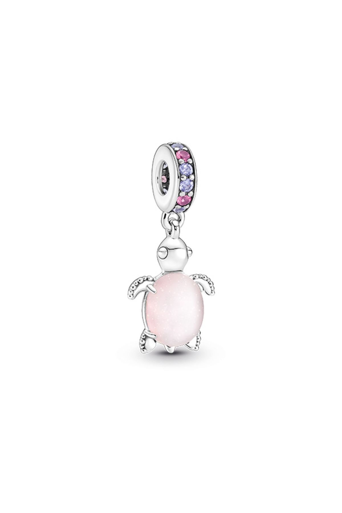 Pandora Murano Camı Pembe Deniz Kaplumbağası Sallantılı Charm