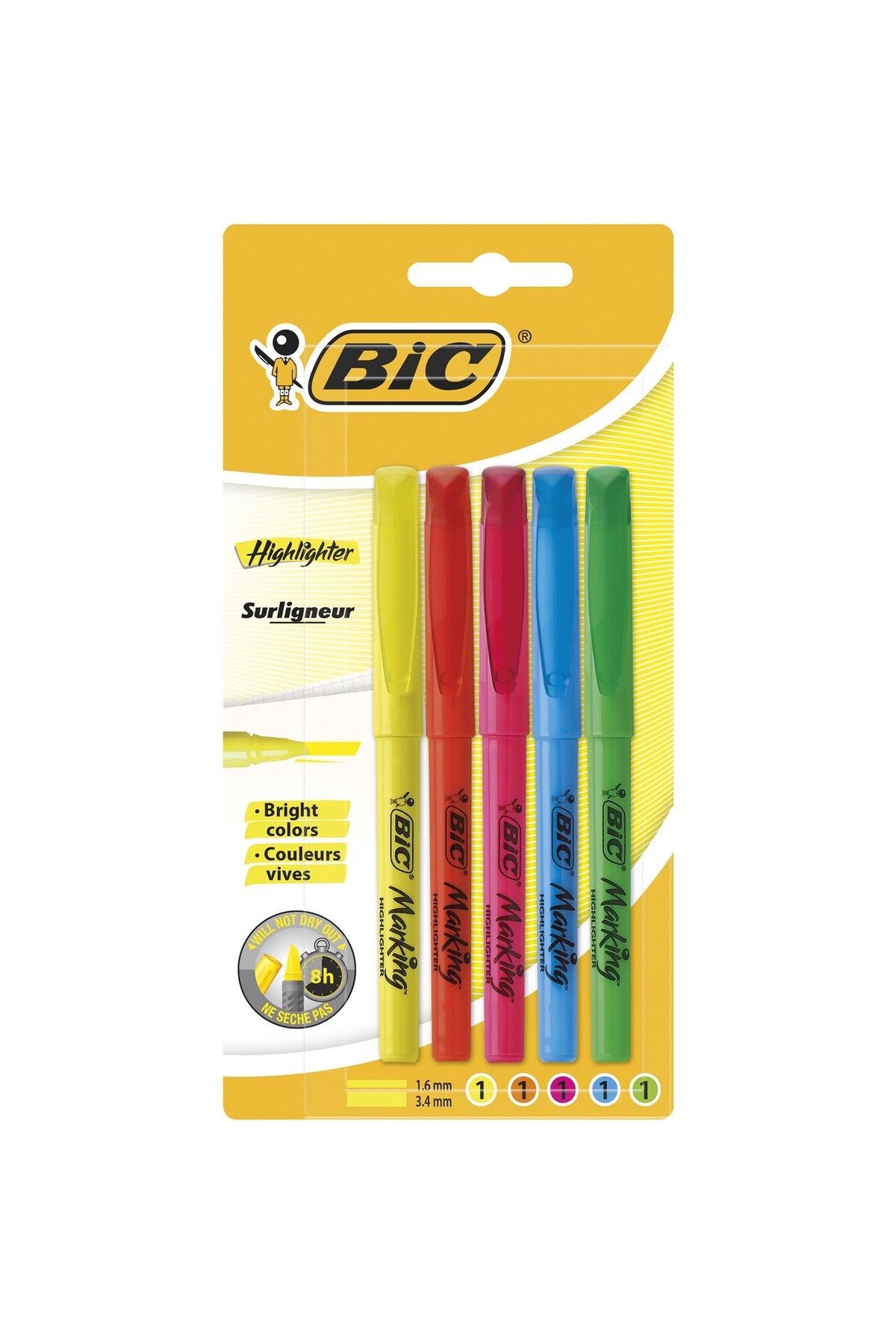 Bic Marka: Bıc Fosforlu Kalem Karışık 5'li Kategori: Fosforlu Kalemler