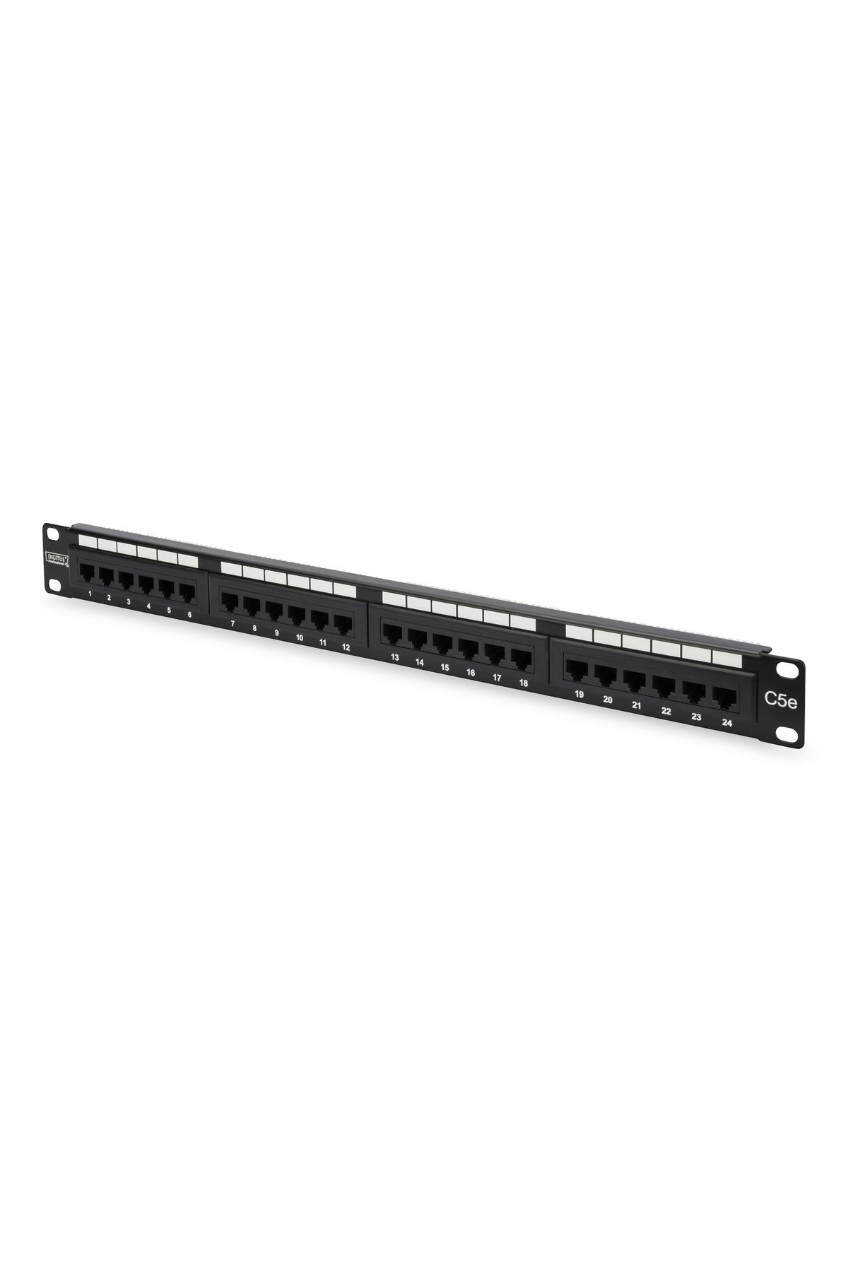 Genel Markalar Digitus 19 Inch 24 Port Cat-5e Utp Patch Panel, 50 Μ (MİKRON), Altın Kontak, Zırhsız