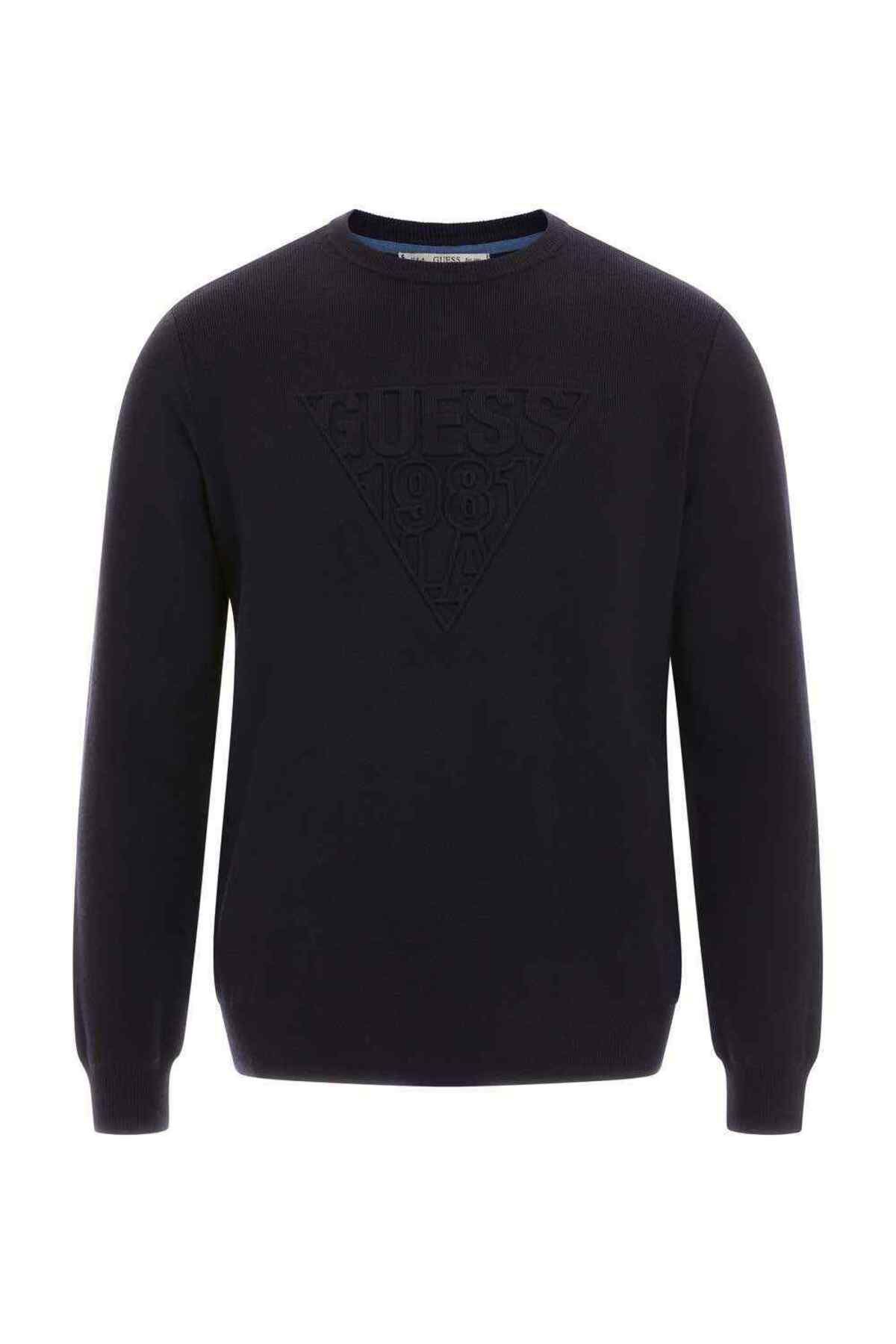 پلیور آبی مردانه لباس بافتنی ویکتور اورجینال Guess