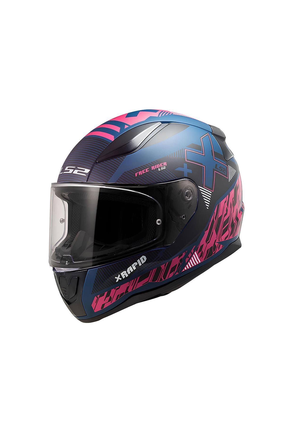 LS2 RAPID 2 XTREET MAT MAVİ-MOR KASK