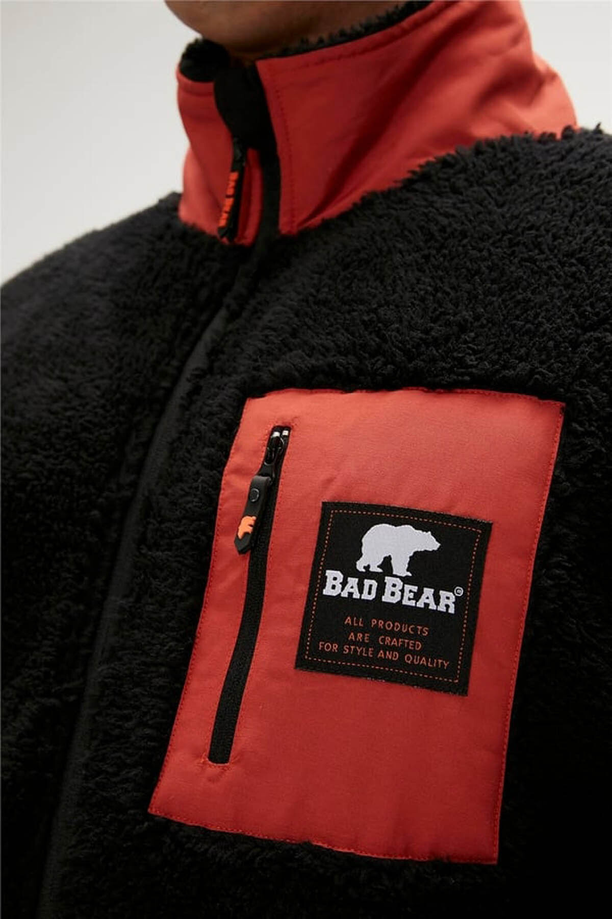 پلار مردانه راسته آستین بلند | Bad Bear 23.02.29.009 siyah - تصویر 3