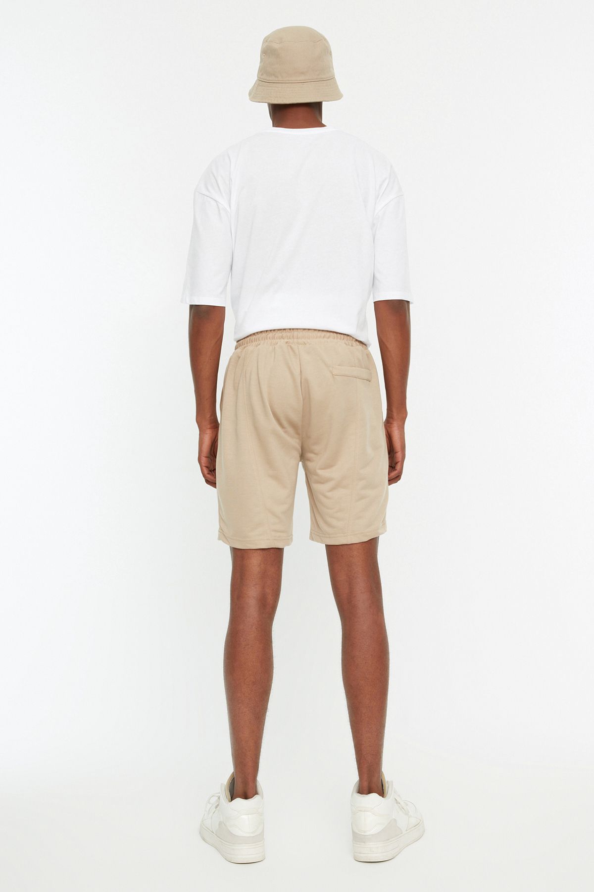 Trendyol Collection-Pantaloni scurți cu șireturi din cauciuc de culoare piatră medie - TMNSS20SR0070 8