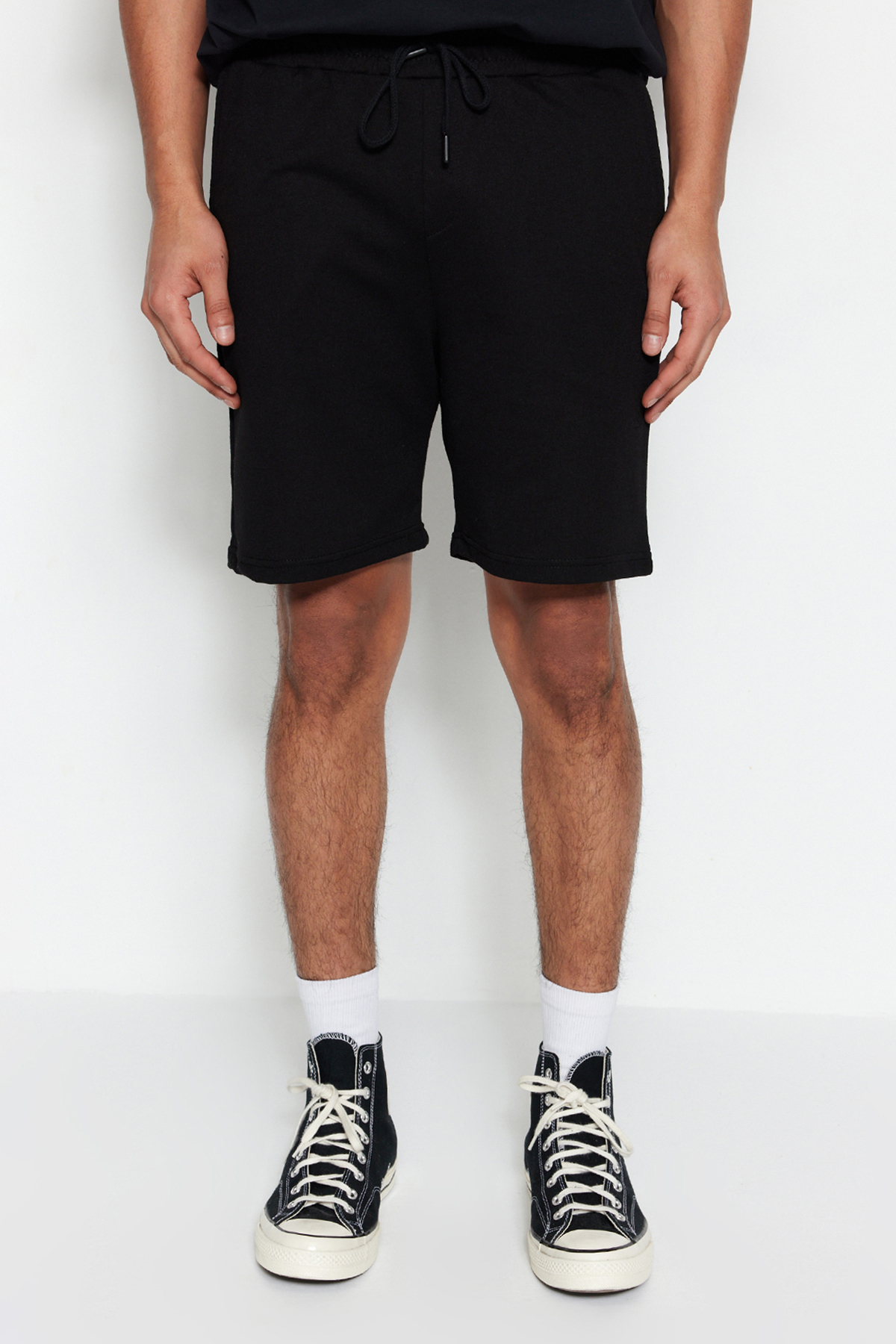 Trendyolmilla  2'li Paket Siyah Regular/Normal Kesim Şort & Bermuda TMNSS21SR0095 - Görsel 6