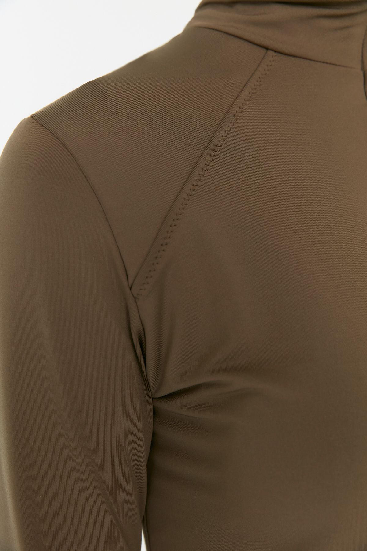 Trendyol Modest-Nerzfarbenes, langärmliges Performance-Strick-4-teiliges Badeanzug-Set TCTSS22CF0012 4