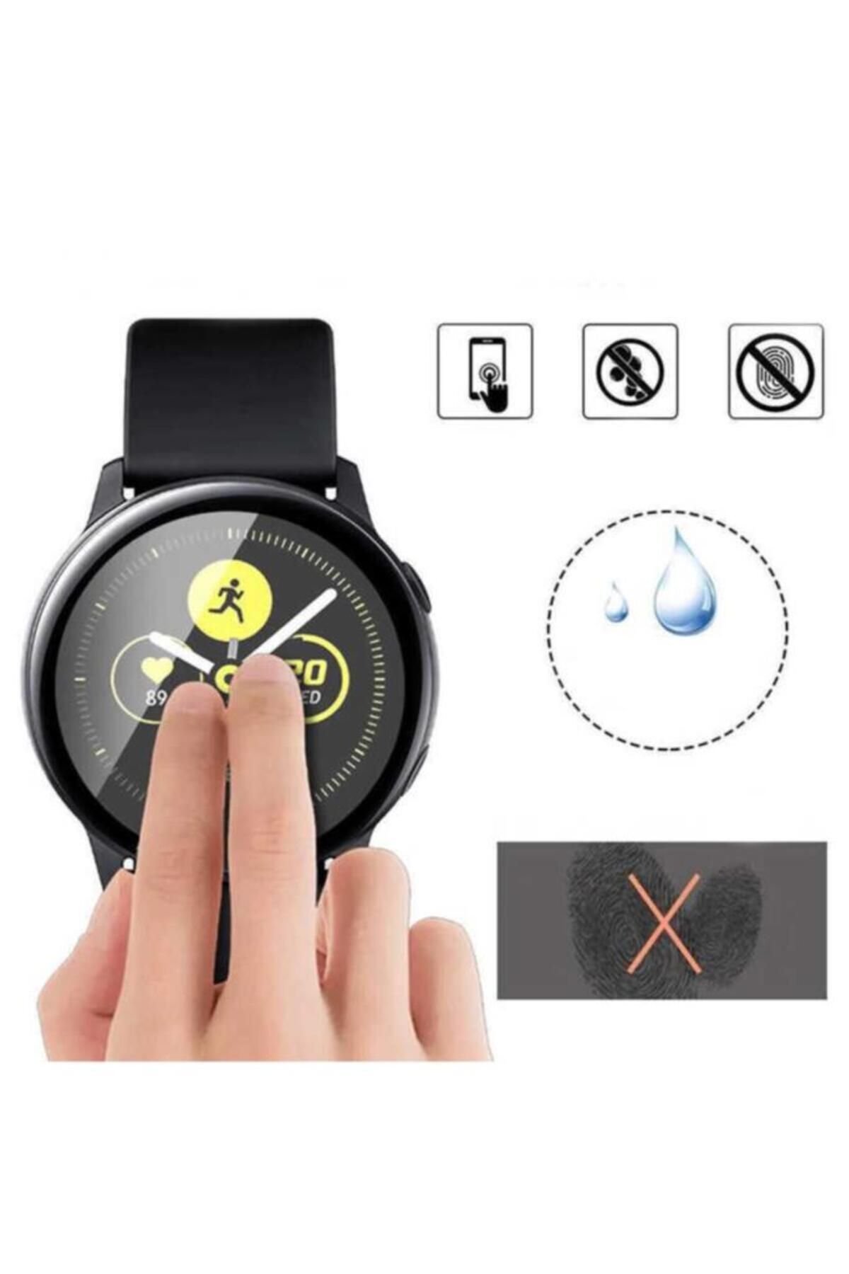 Techmaster Samsung Galaxy Watch Active 2 44mm 3d Glass Full Screen Protector Trendyol