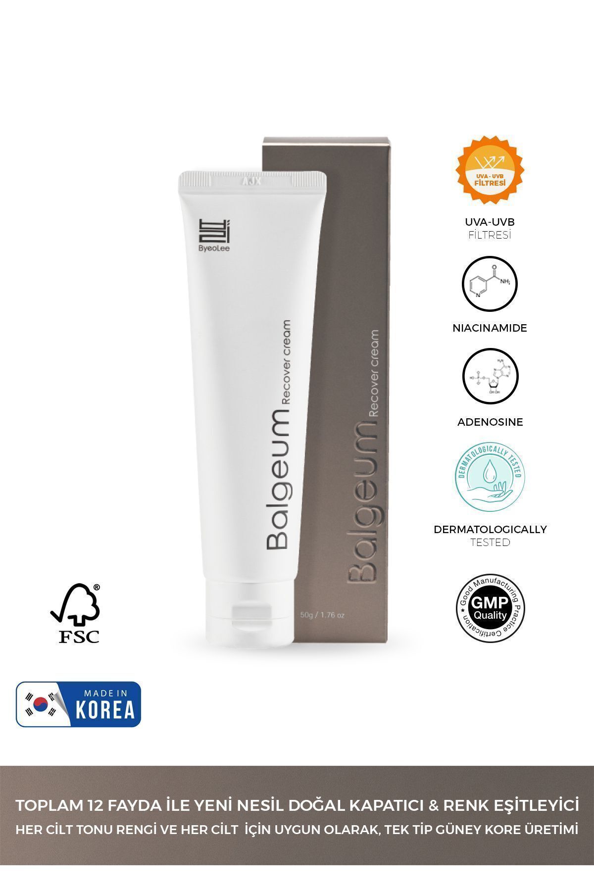 condensateur naturel de la nouvelle génération balgeum spf 50 pa 50g