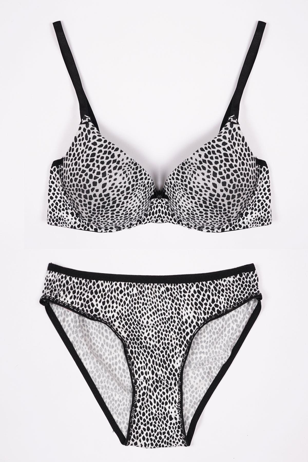 EMINNA Dalmaçya Desenli Sütyen Külot Takım