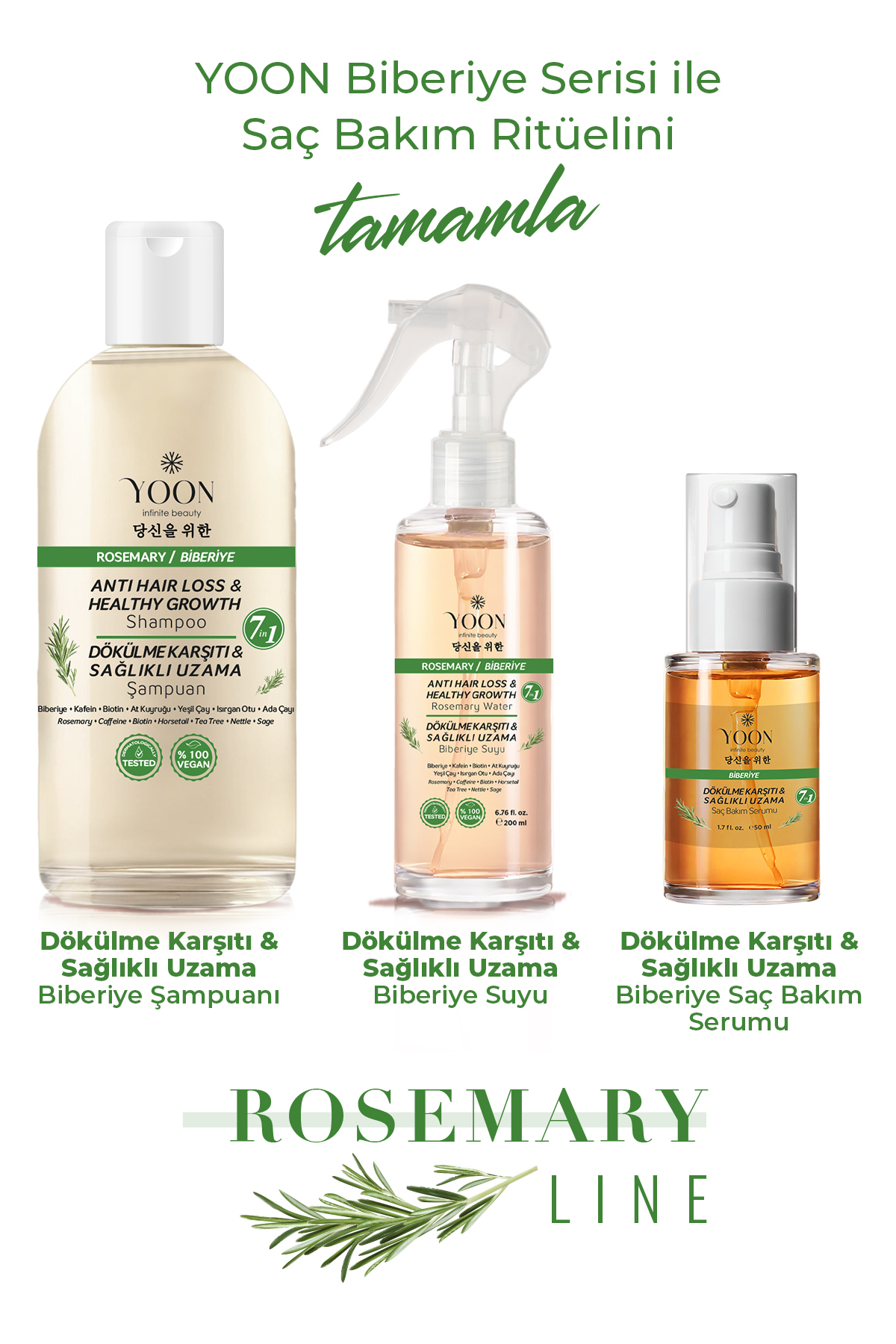 2'li Set Saç Dökülme Karşıtı, Hızlı Saç Uzatma, 7 Aktifli Biberiyeli Saç ve Saç Derisi Serumu 2x50ml — RY-83737 — تصویر 8 از 9