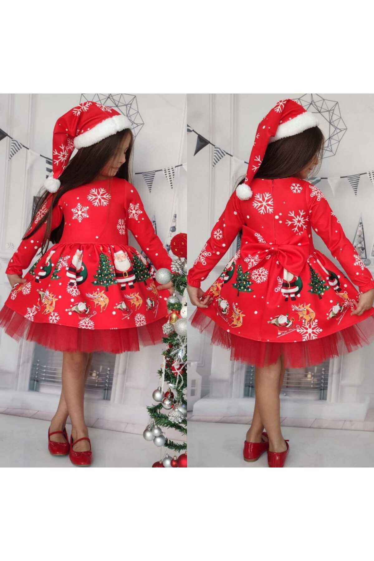 EFSACE Noel yılbaşı kız çocuk elbise