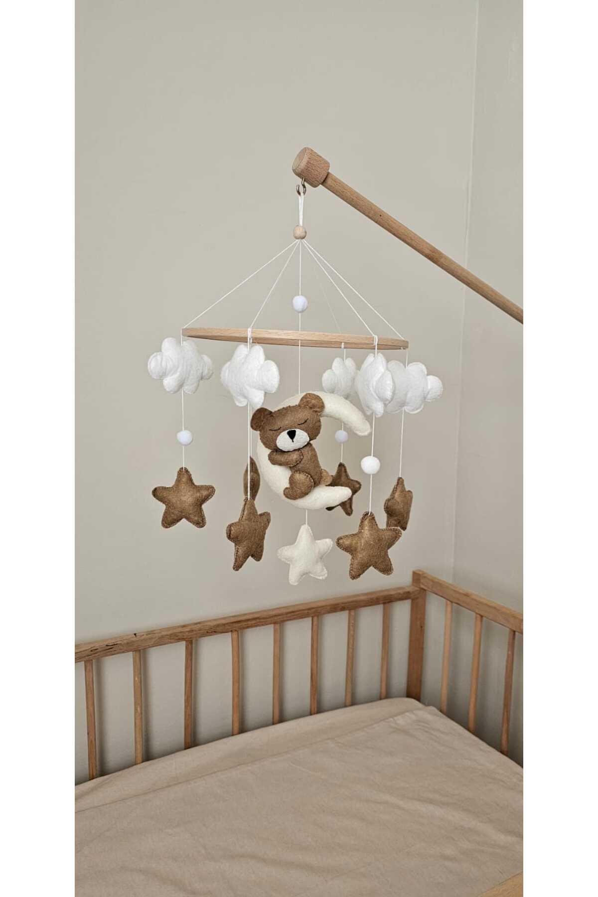 Dönence (WITH MUSIC) Baby Crib Ornament Felt Dönence Teddy Bear