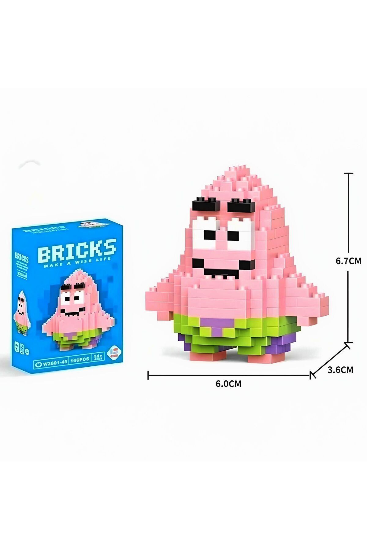 DEK-SpongeBob, Patrick and the Crab Man - 3-Piece 3D Puzzle Gift Figure Building Blocks Puzzle 2