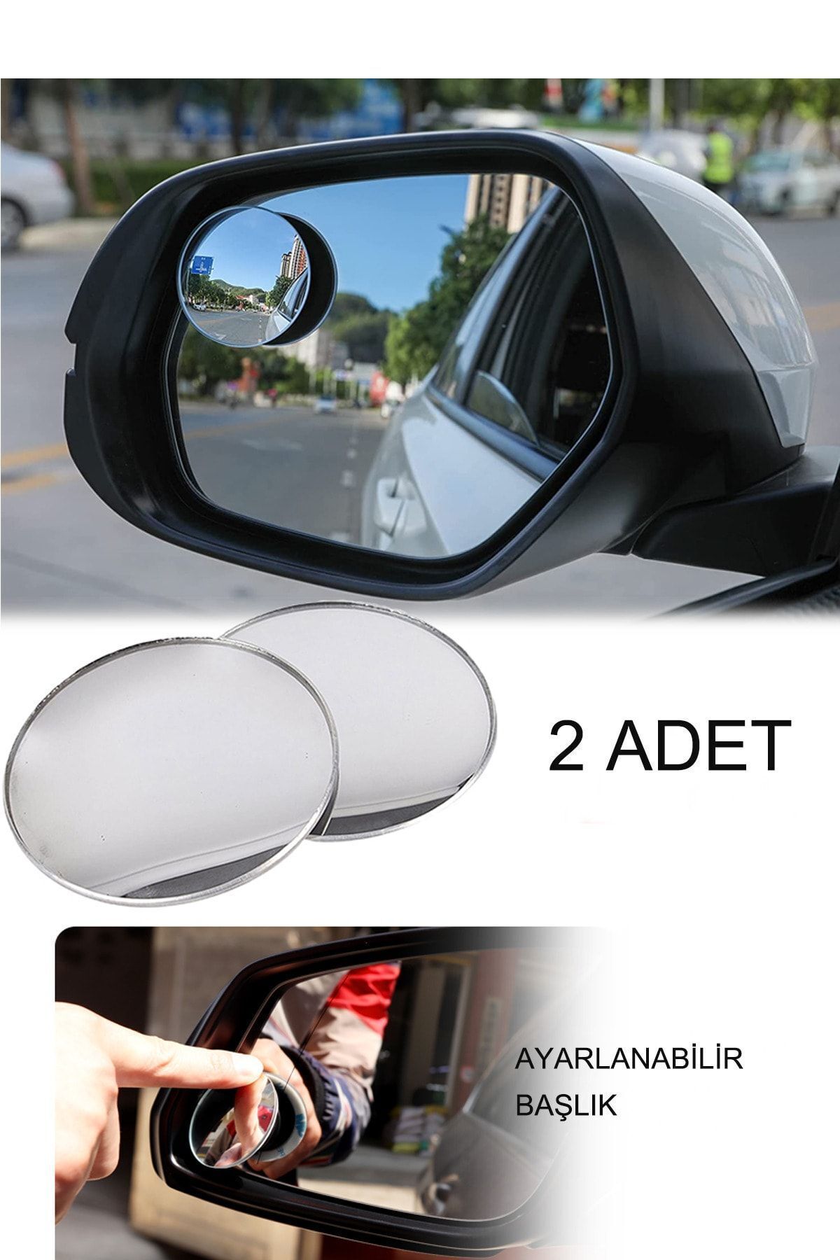 BsElektronik Oto Araç Kör Nokta Aynası Park Etme Aynası Yuvarlak 2 Adet