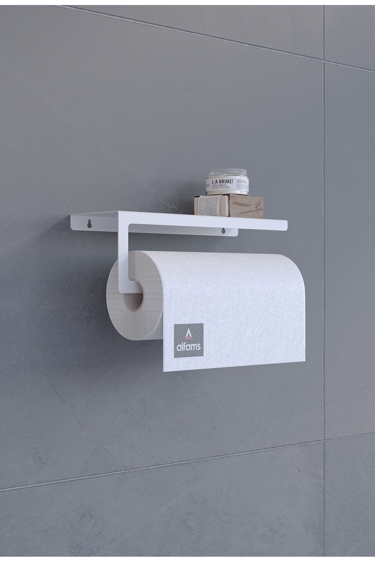 Modern Raflı Paslanmaz Çelik Metal Rulo Kağıt Havluluk Peçetelik Banyo Mutfak Düzenleyici
