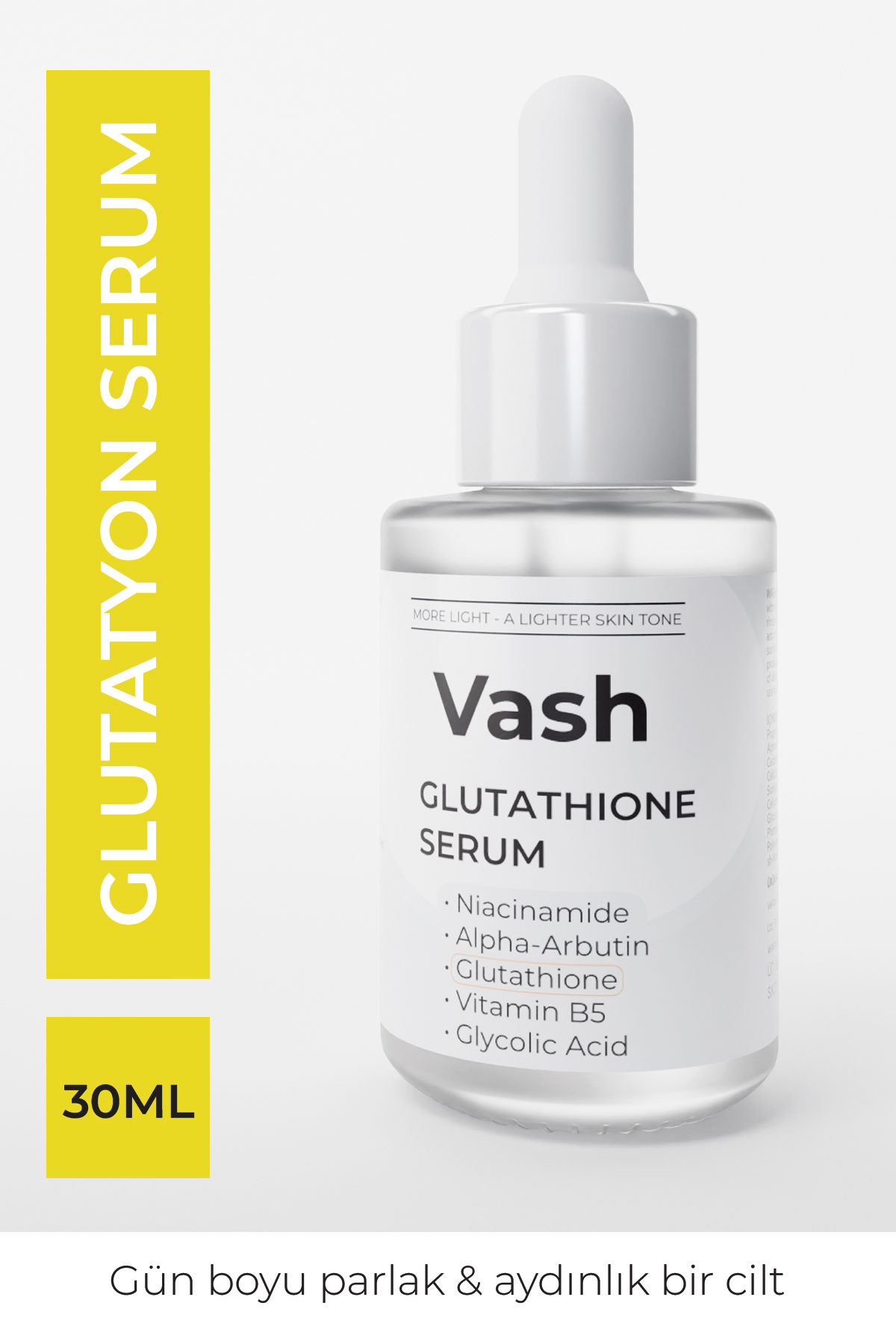 vash Glutathione, Niacinamide and Glycolic Acid Containing