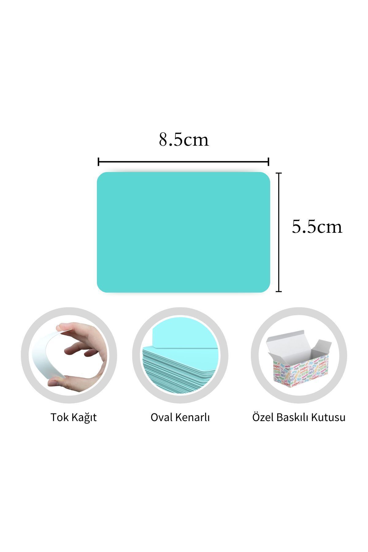 Copyder-500 Pieces of Turquoise Words Unprinted Note Cards - Multi-Purpose for Memory and Note Taking 3