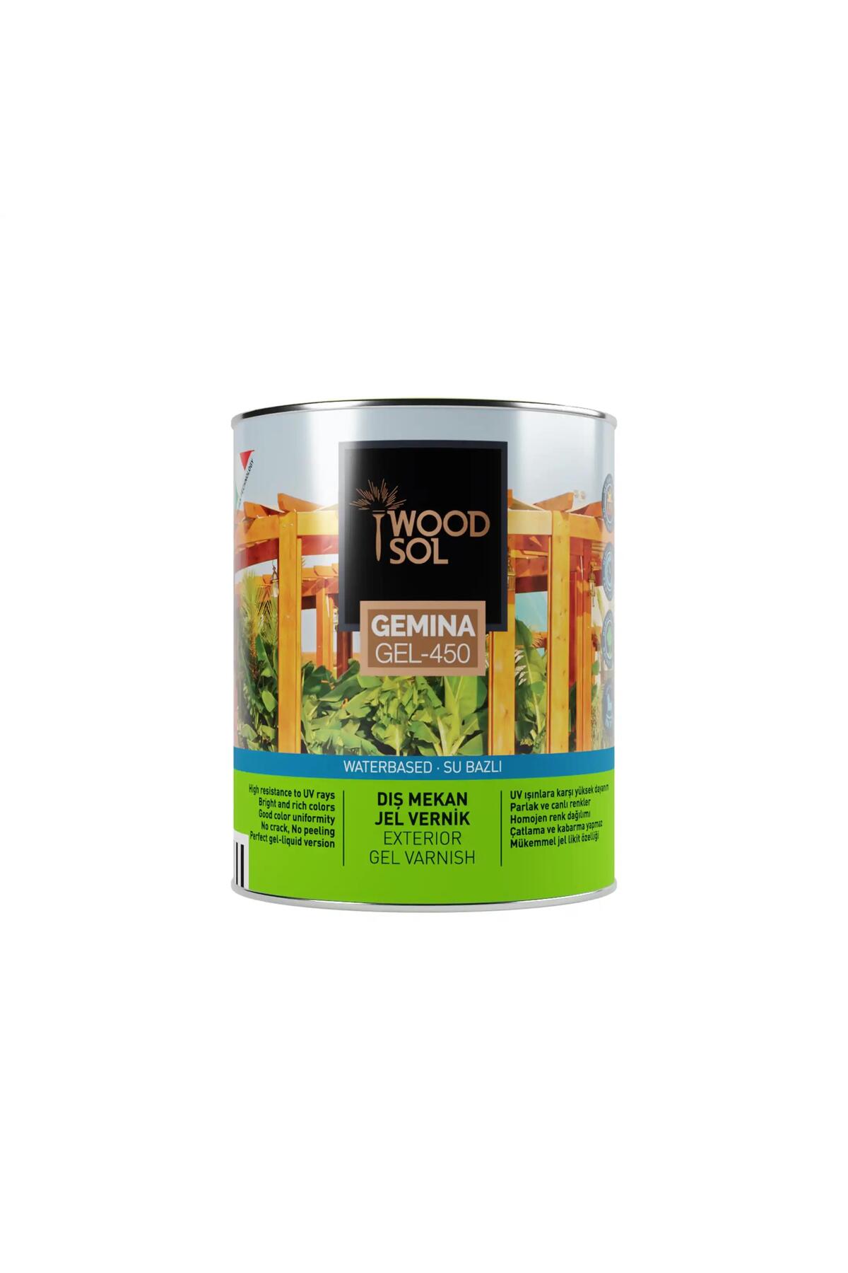 Woodsol Gemina Dış Mekan Ahşap Jel Vernik 1568 Olive 0.75 L