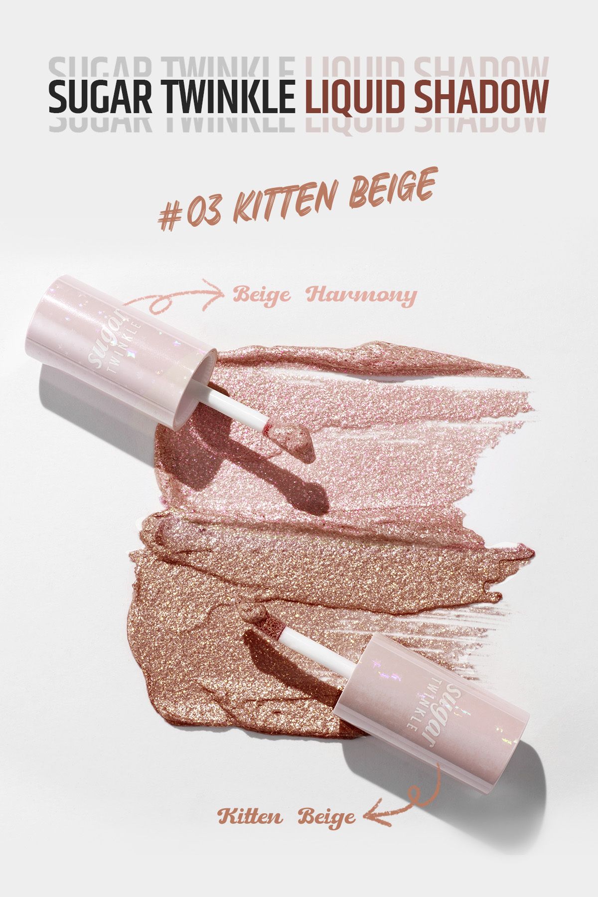 PERIPERA-Liquid Shadow with Intense Luminous Appearance Peripera Sugar Twinkle Liquid Shadow (3 Kitten Beige) 2