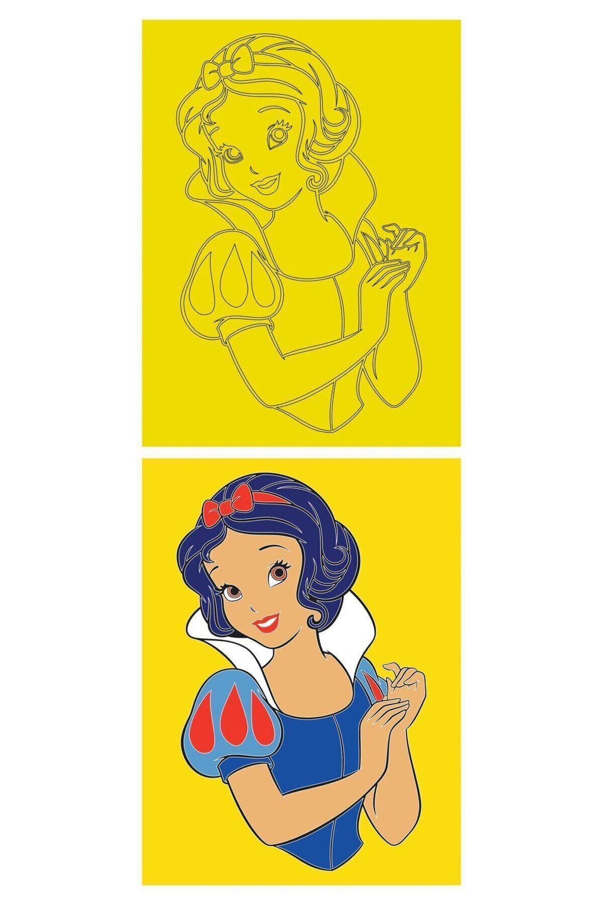 دیزنی پرنسس ۵ تکه سایز بزرگ A4 – ست کارت نقاشی با شن دخترانه، قلعه قرمز KB-D-054