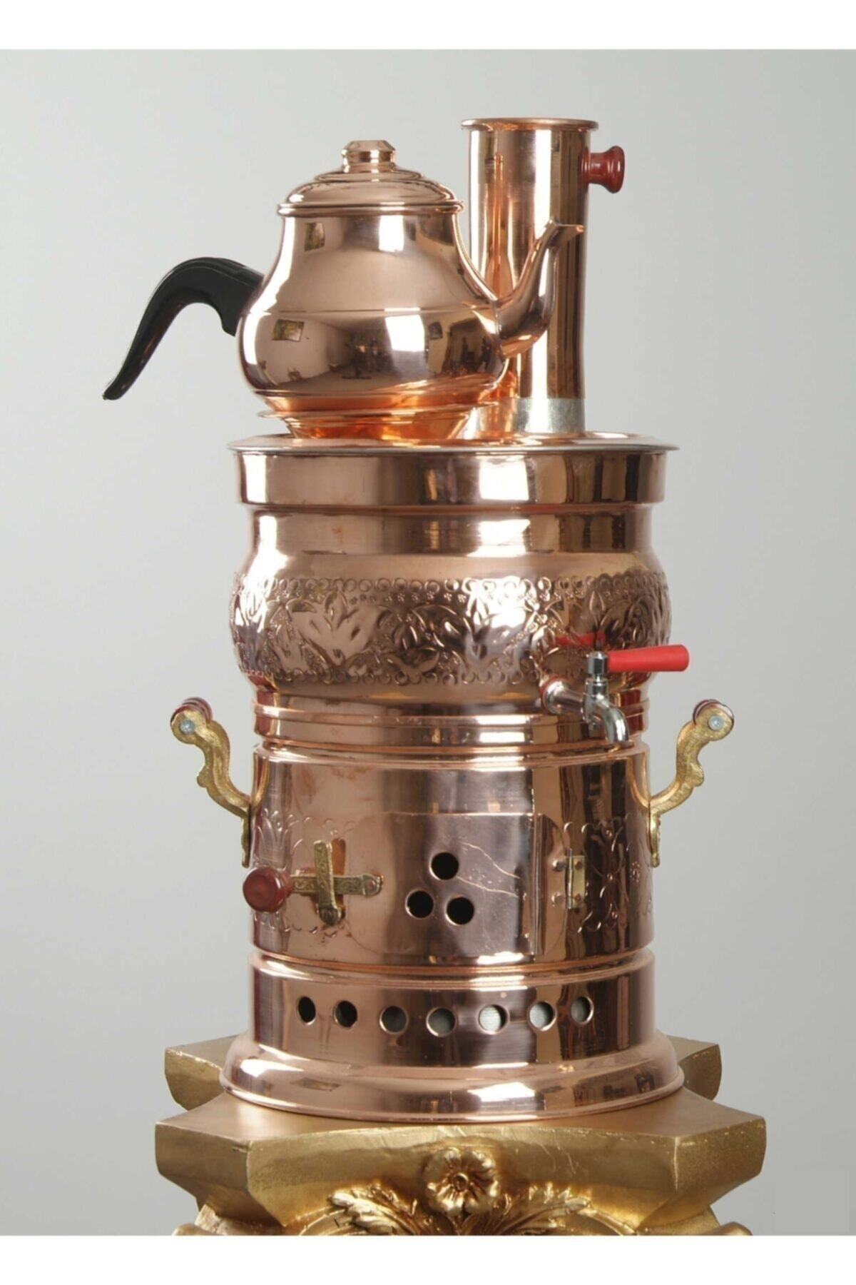 Bakır Odunlu Semaver 5l