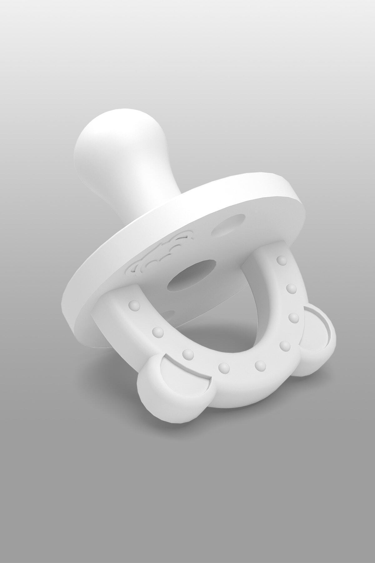 lujobear Safe&joy Emzik Ve Diş Kaşıyıcı 0-6 Ay (stage 1 ) White fotoğrafı 2 (önizleme)