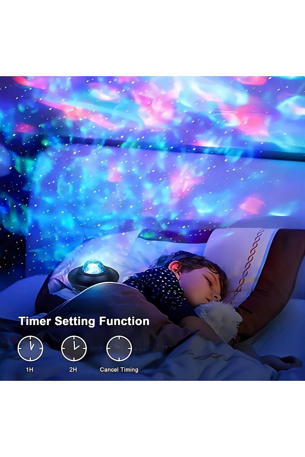 Starry Projektör Bluetooth Usb Hoparlör Lazer Işıklı Renkli Disko Parti Lambası 4