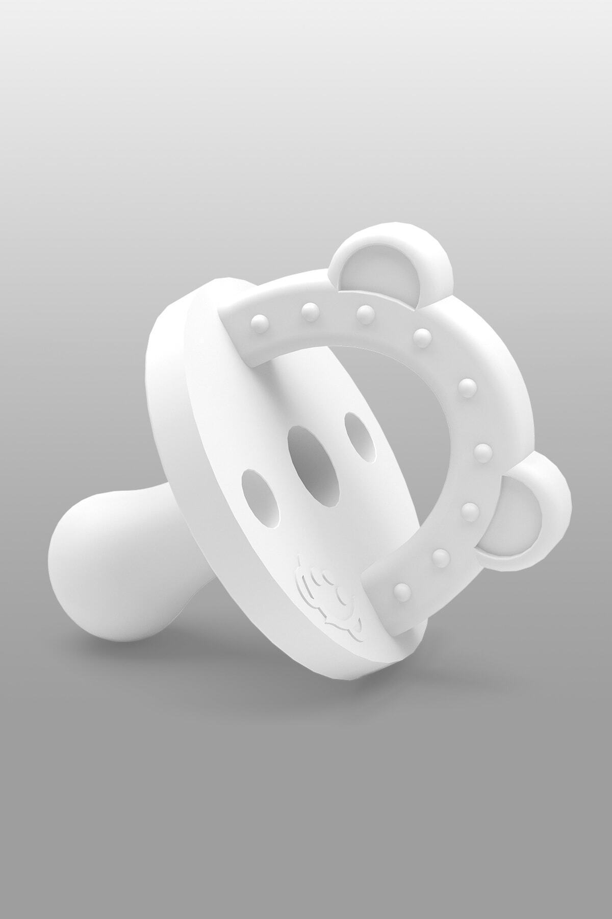 lujobear Safe&joy Emzik Ve Diş Kaşıyıcı 0-6 Ay (stage 1 ) White fotoğrafı 3 (önizleme)