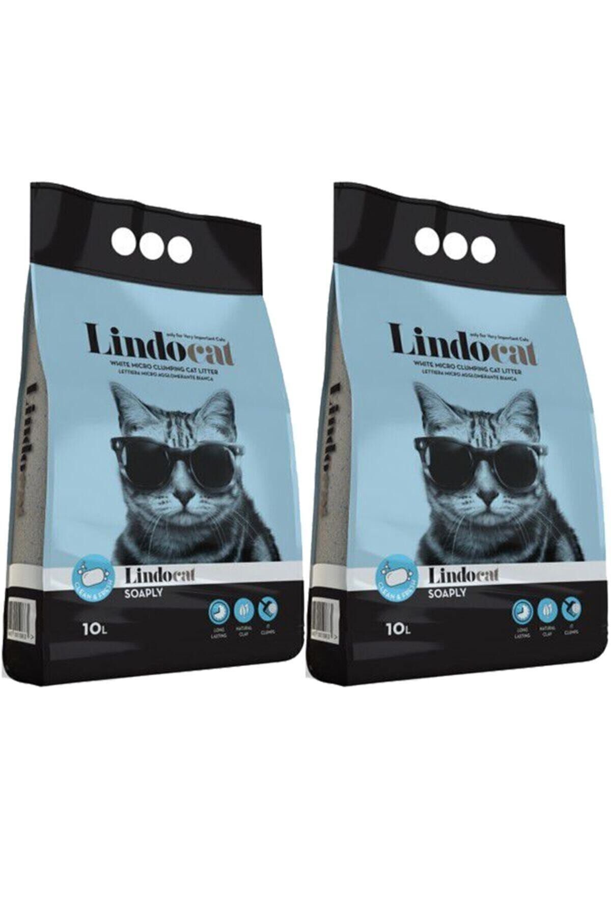 Lindocat Marsilya Sabun Kokulu Topaklanan Ince Taneli Kedi Kumu 10 Lt * 2 Adet