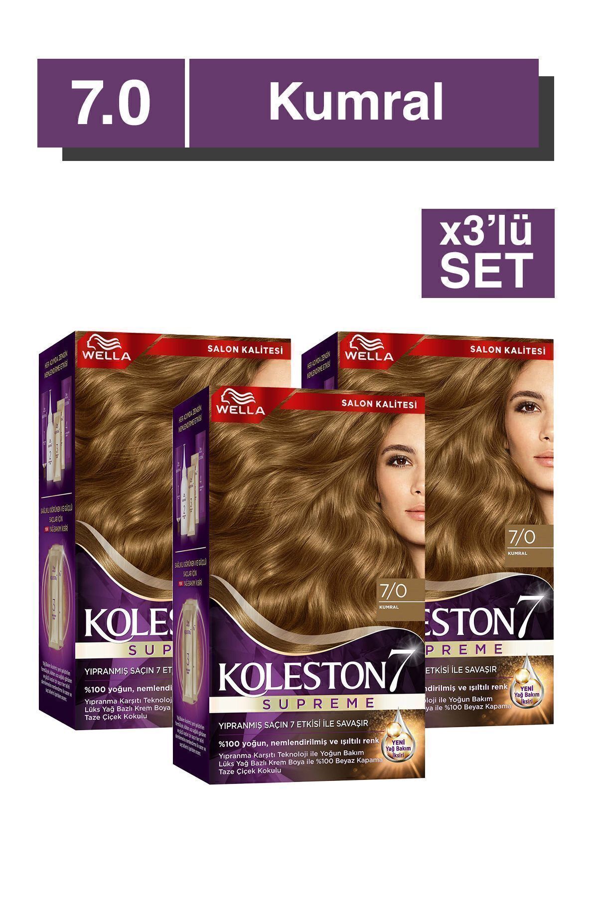 مجموعه Koleston Supreme Kit 7/0 Auburn X3 Wella