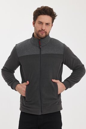 yakamor Erkek Garnili Fermuarlı Polar Mont