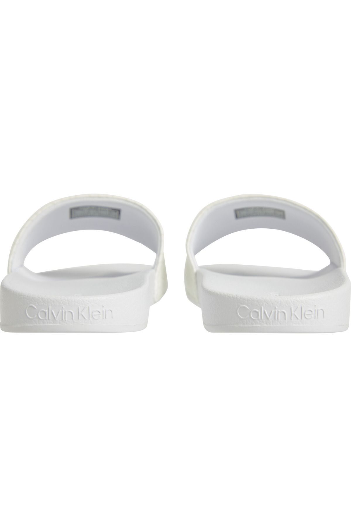 دمپایی سفید زنانه اسلاید استخر Epi Mono اورجینال Calvin Klein