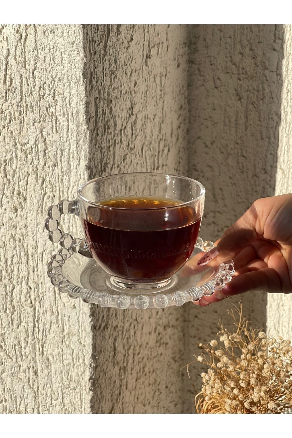 dunyazuccaciye Çay Fincanı Cam Boncuk 6 Lı