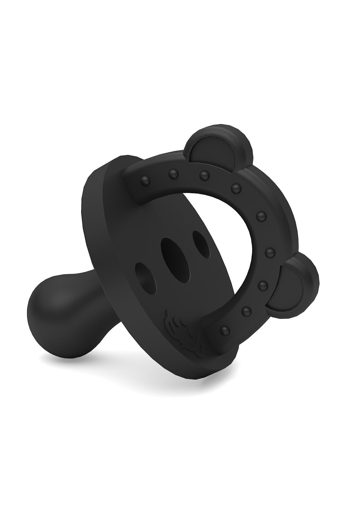 lujobear Silikon Emzik Ve Diş Kaşıyıcı Black - Stage 1 Dişsiz Bebekler Için 0-6 Ay fotoğrafı 3 (önizleme)