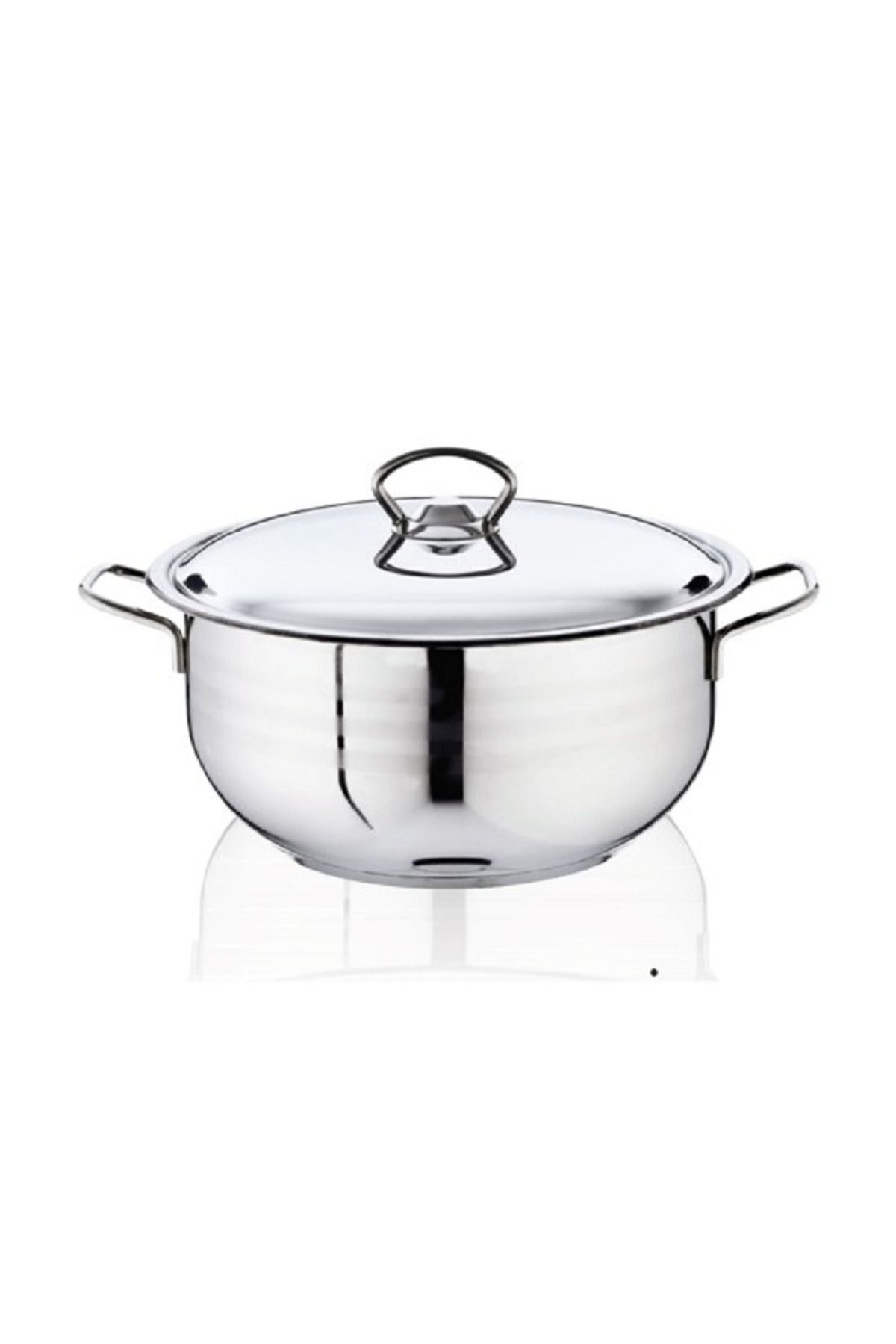 24x14 Cm Steel Deep Pot with Steel Lid 4.7 Lt