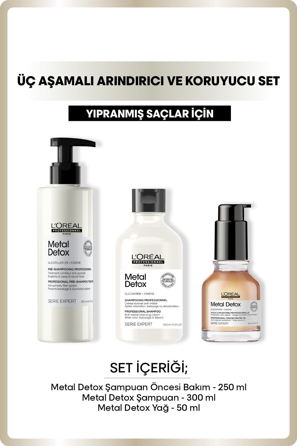 ست سه مرحله ای پاک کننده و محافظ موهای آسیب دیده L'oreal Professionnel