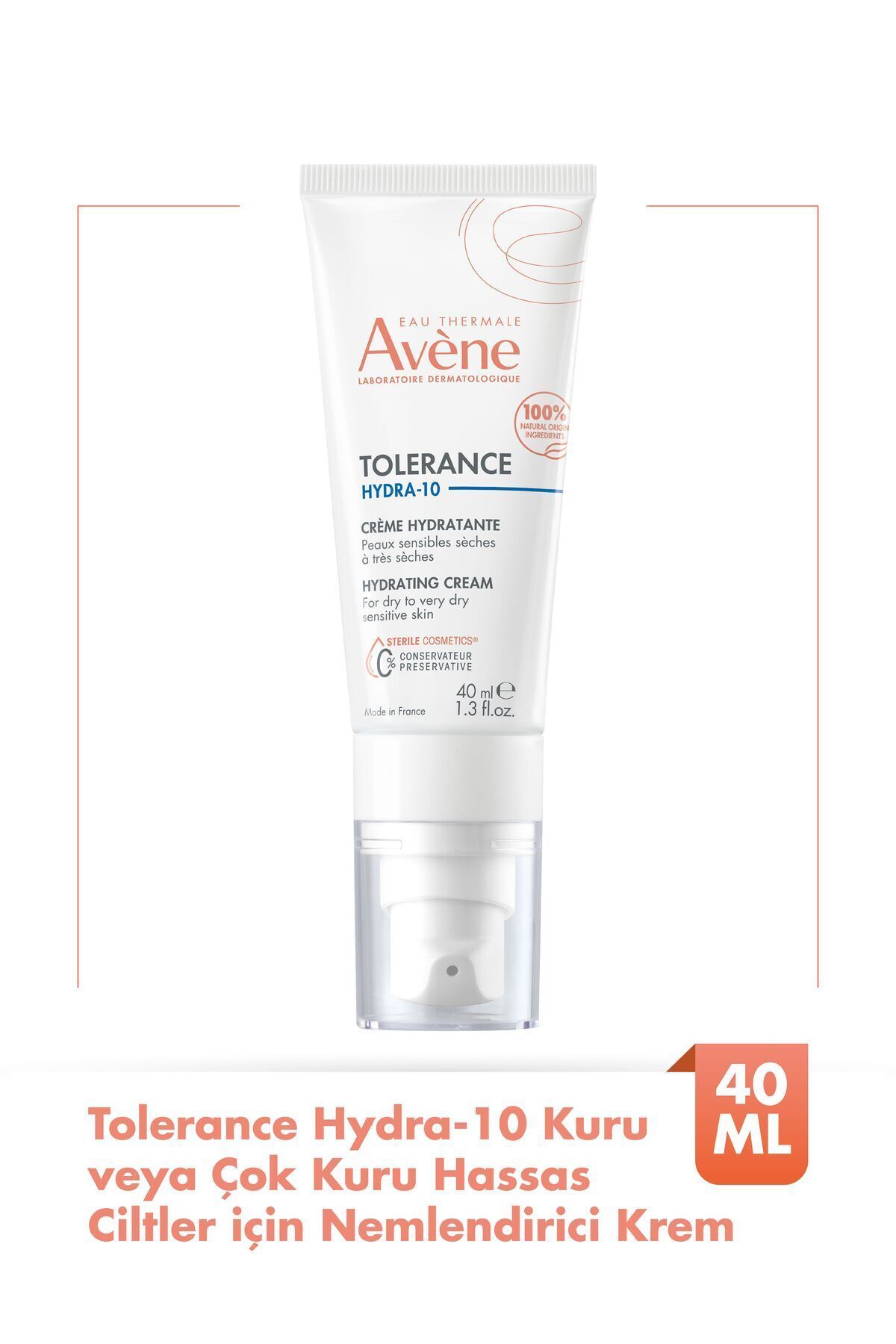 Tolerance Hydra-10 Kuru veya Çok Kuru Hassas Ciltler İçin Nemlendirici Krem 40 ml