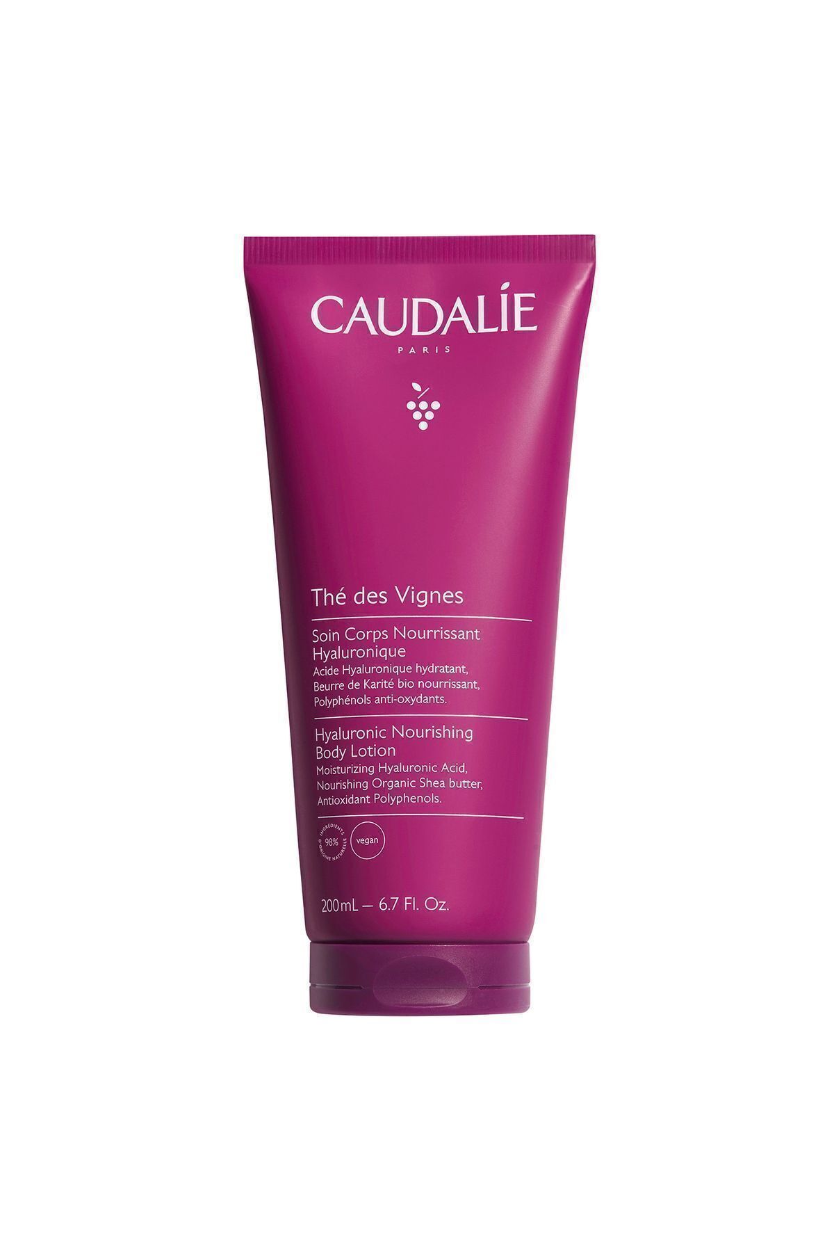لوسیون بدن هیالورونیک مغذی Thé des Vignes 200 میلی لیتر Caudalie
