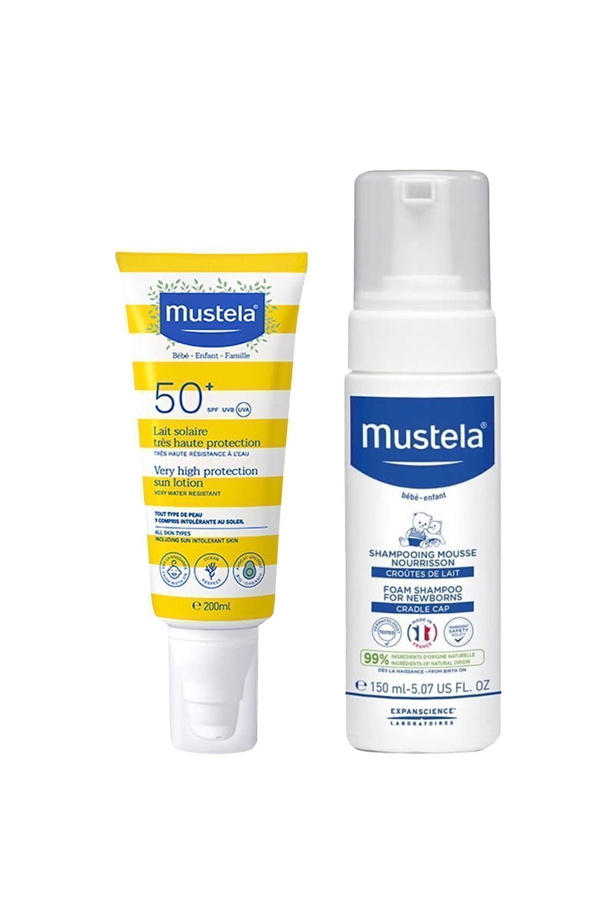 Güneş Kremi 200 & Yenidoğan Köpük Şampuan 150 ml