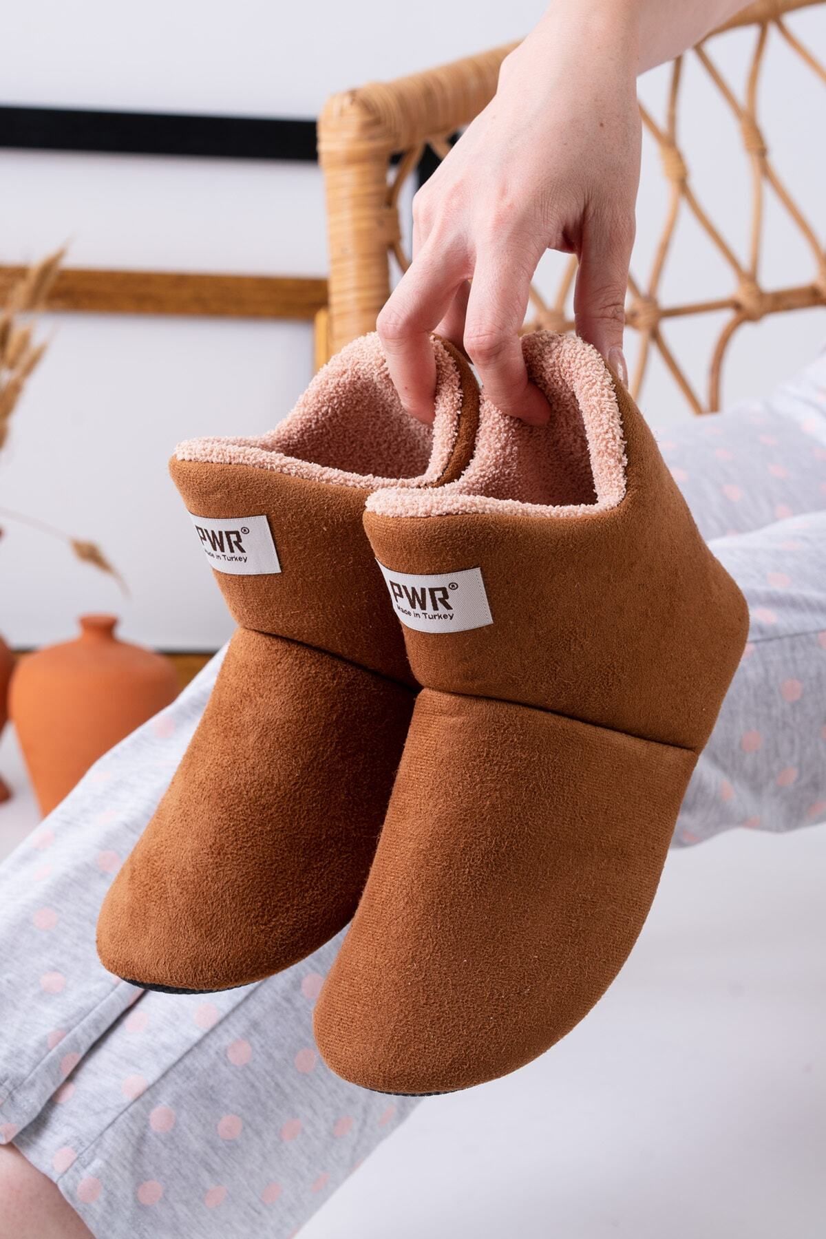 Slipcat Unisex Içi Yünlü Ev Pandufu Ev Botu Ev Ayakkabısı