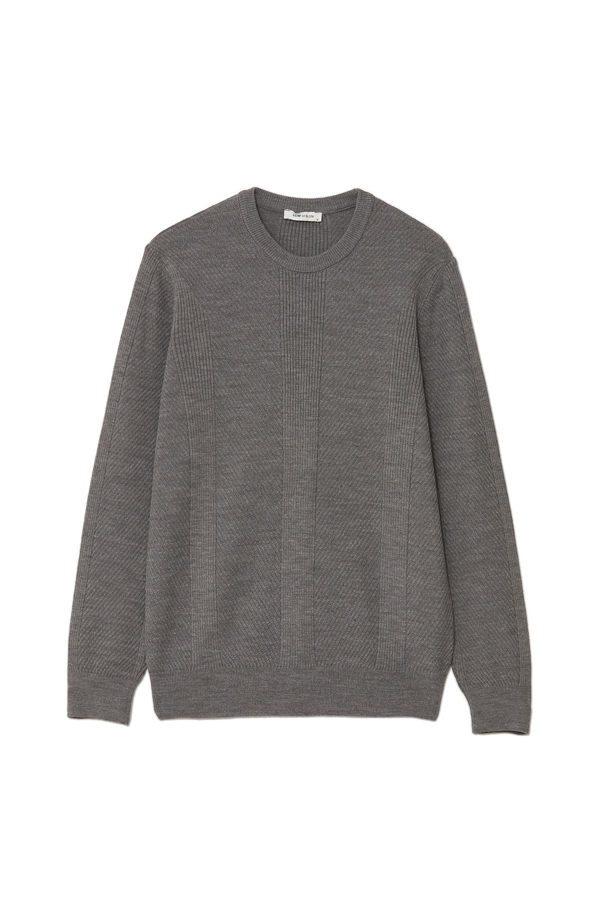بافت و پلیور مردانه خاکستری ال سی وایکیکی | W4DH91Z8 اورجینال - تصویر 5