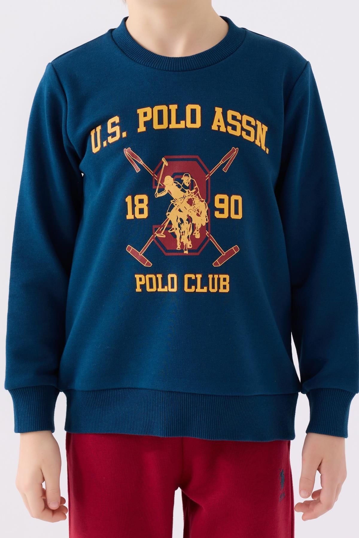 U.S. Polo Assn. ست لباس خواب پسرانه 3 نخی رزگلد